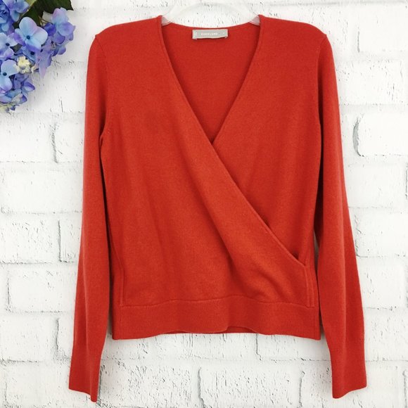 Everlane Sweaters - Everlane The Cashmere Wrap Sweater in Rust